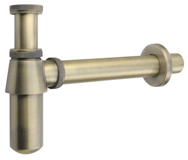 AQUALINE Retro sifon za umivaonik 5/4", odvod 32 mm, tamna bronca